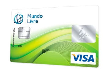 Cartão pré-pago mundo livre Internacional