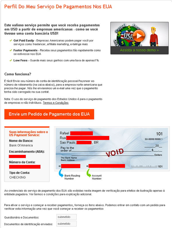 receber pagamento eua receber pagamento eua