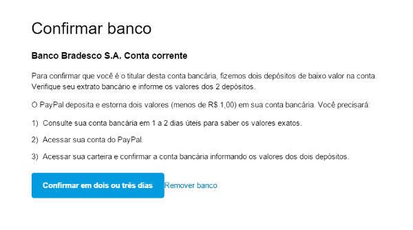 Paypal Confirmar Conta Bancaria Paypal Confirmar Conta Bancaria