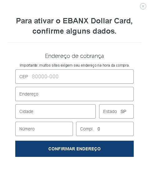 Ebanx Dollar Card Pronto 2 Ebnax Dollar Card Confirmar Dados 2