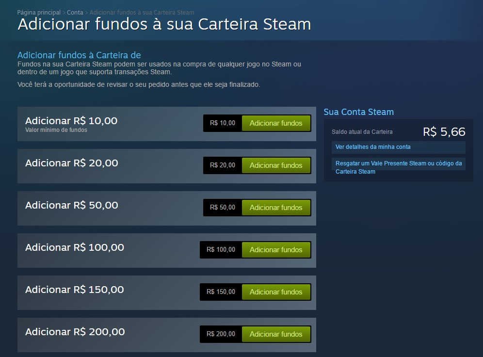 Adicionar Fundos Steam 3 | Cartão Pré-Pago Internacional Adicionar Fundos Steam 3