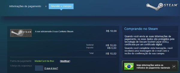 Adicionar Fundos Steam 4 | Cartão Pré-Pago Internacional Adicionar Fundos Steam 4