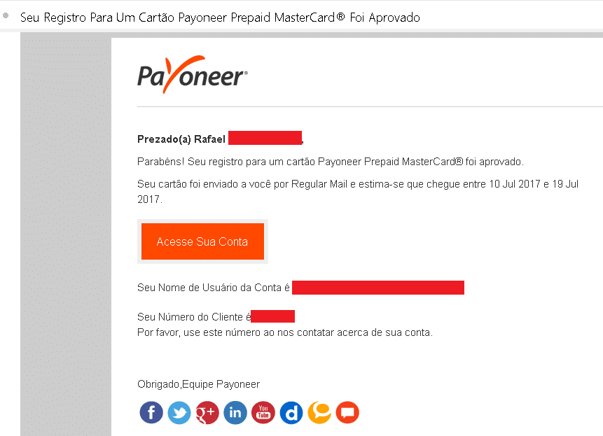 Pedir novo Cartão Payoneer euro 5 Pedir novo Cartão Payoneer euro 5