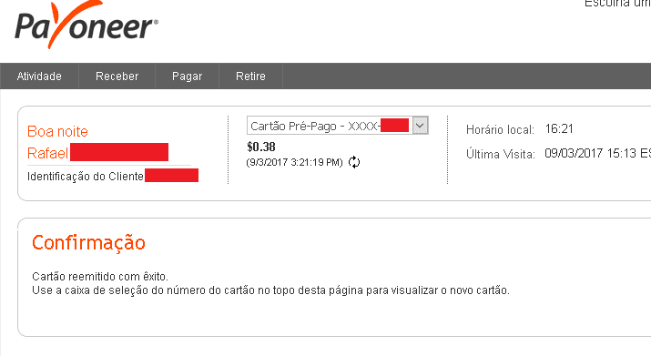 Cartão Payoneer expirado 3 Cartão Payoneer expirado 3