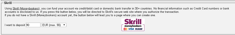 Depositar Virwox pela Skrill Euros 1 Depositar na VirWox pela Skrill em euros