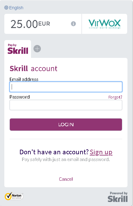 Depositar Virwox pela Skrill Euros 2 Depositar na VirWox pela Skrill em euros 2
