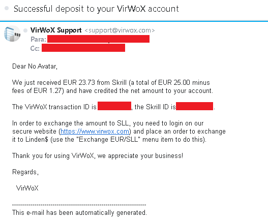 Depositar Virwox pela Skrill Euros Confirmacao E mail Depositar na VirWox pela Skrill em euros - Confirmação por e-mail