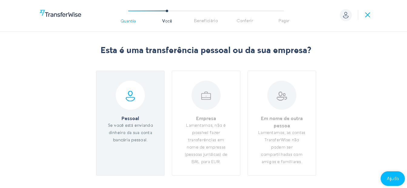 TransferWise Enviar Dinheiro Pessoal Empresa Outra Pessoa TransferWise Enviar Dinheiro - Pessoal - Empresa- Outra Pessoa