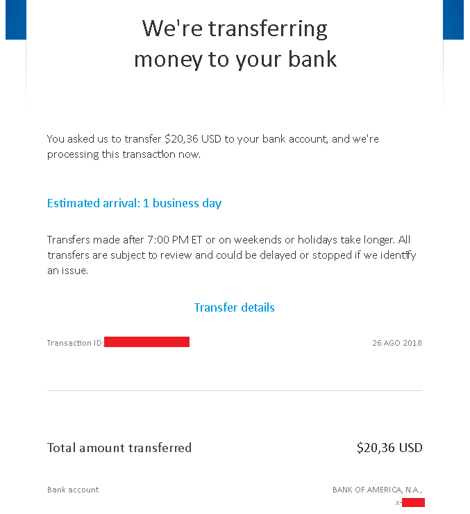 E-mail Saque da Conta Bancária Americana no Paypal E-mail Saque da Conta Bancária Americana no Paypal
