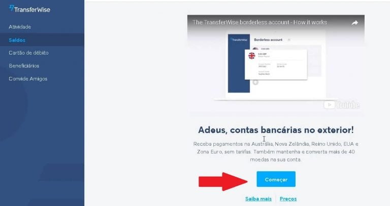 Comecar Usar Borderless Account | Cartão Pré-Pago Internacional
