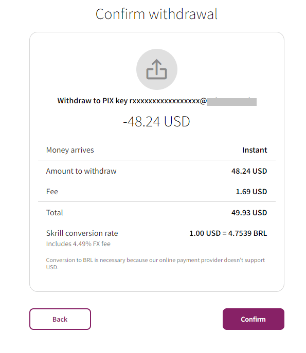 Pix Skrill | Cartão Pré-Pago Internacional Confirmar Saque na Skrill via Pix